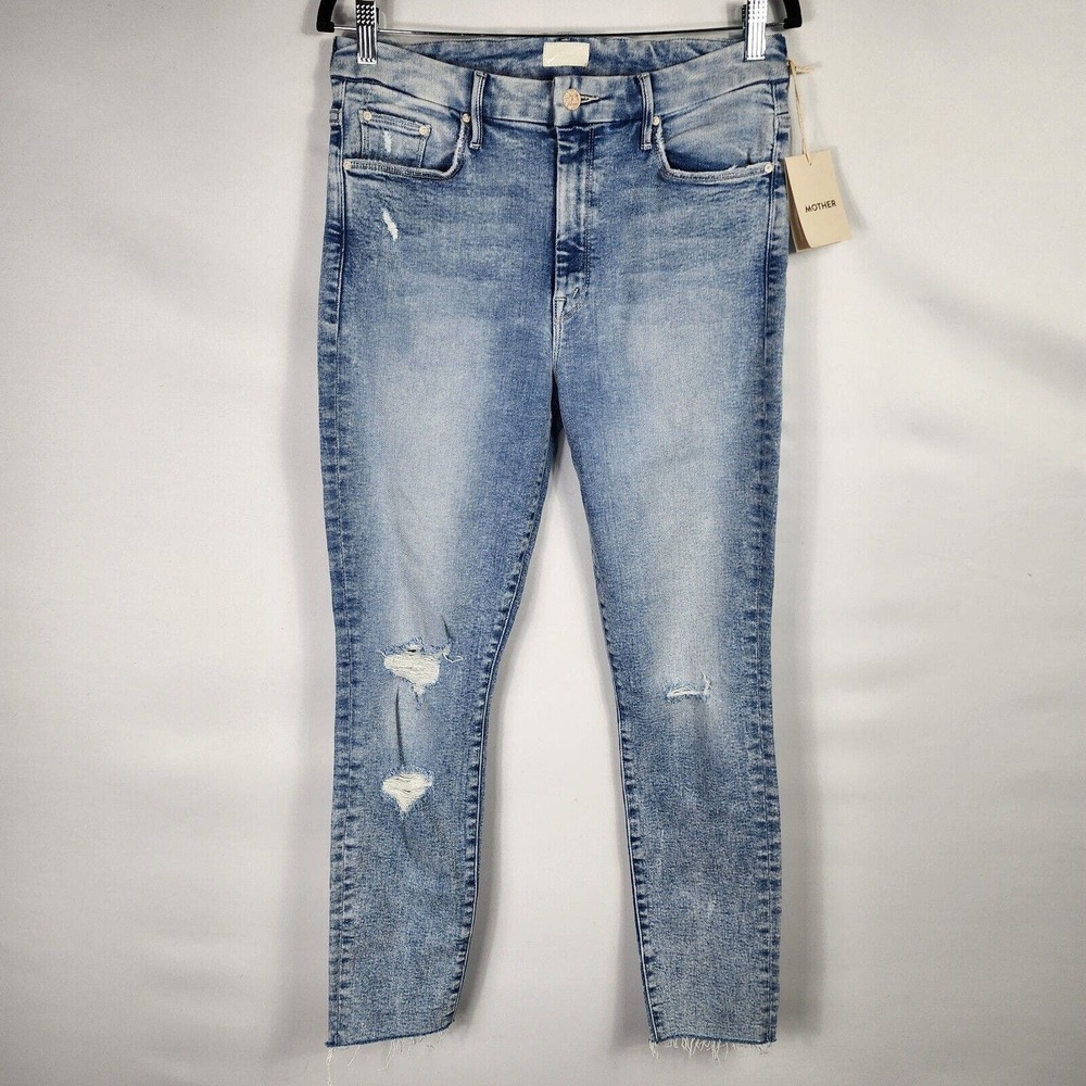 MOTHER Women's Skinny Jeans in Light Blue